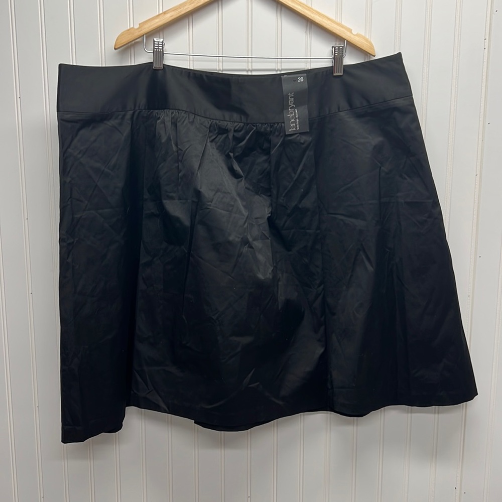 NWT Lane Bryant Black A Line Mini Skirt Sz 26